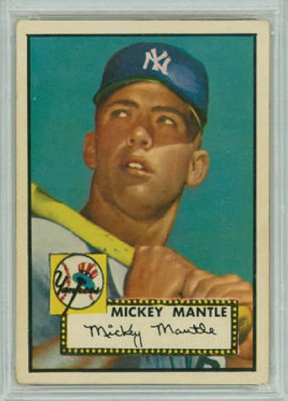 A 1952 Topps Mickey Mantle #311 baseball card